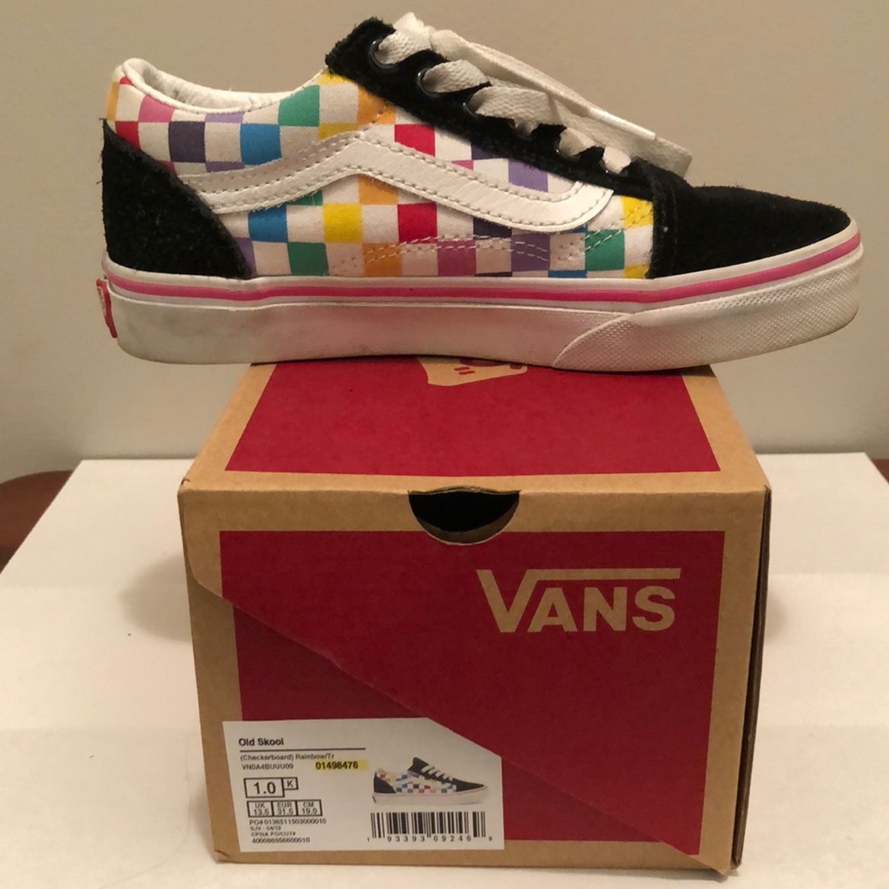 Kids Rainbow Vans Shoes